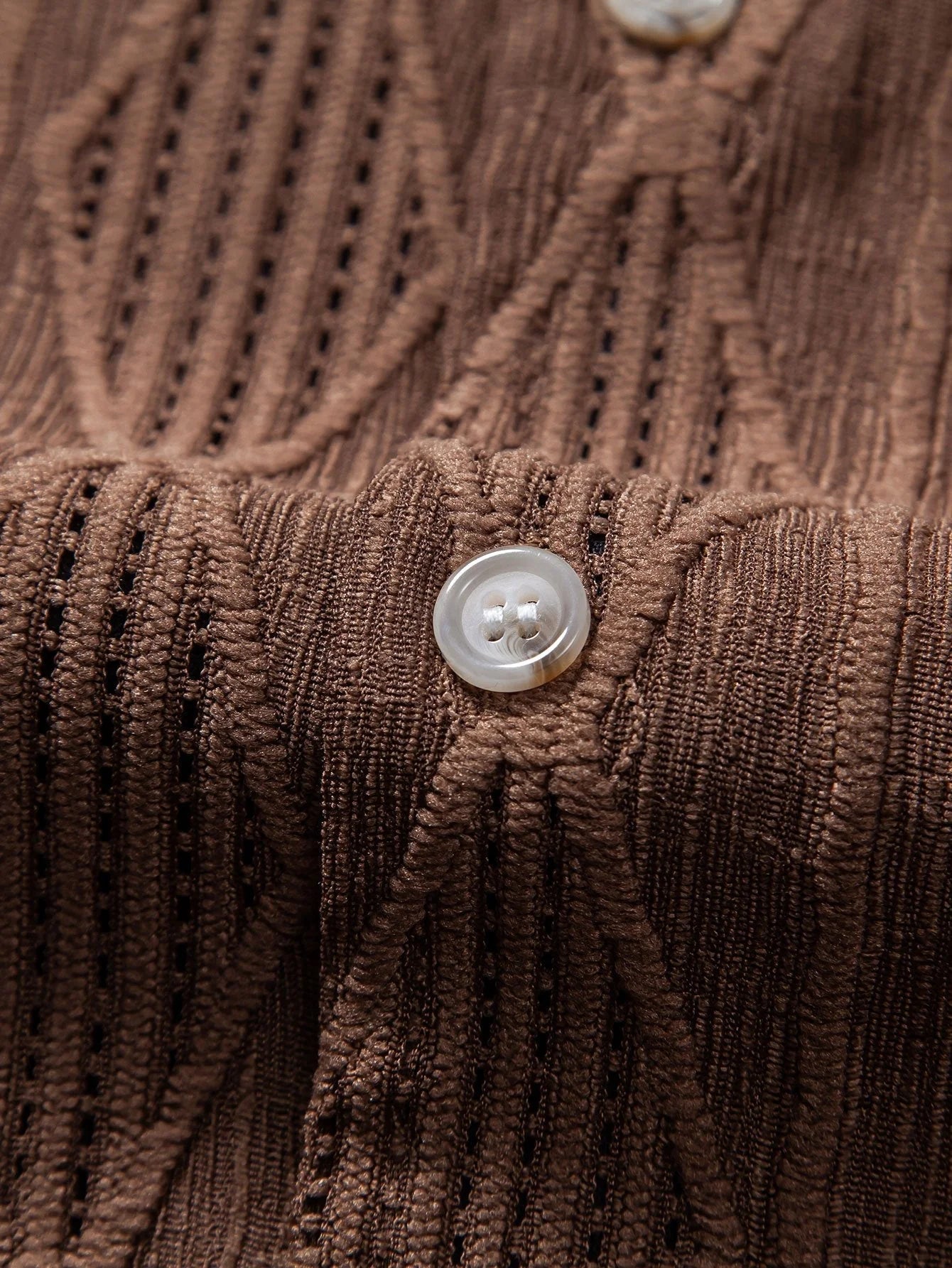 Bold Geometric Jacquard Cuban Shirt - Modern Pattern, Effortless Style