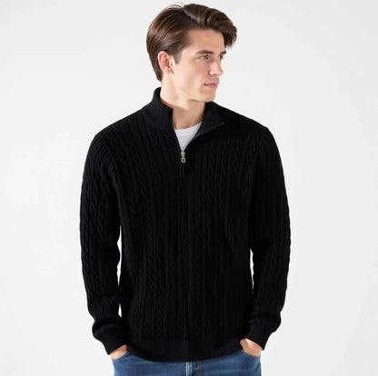 Preston Zipped Cable Sweater