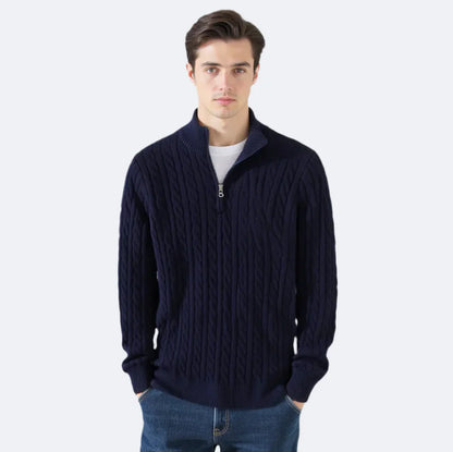 Preston Zipped Cable Sweater