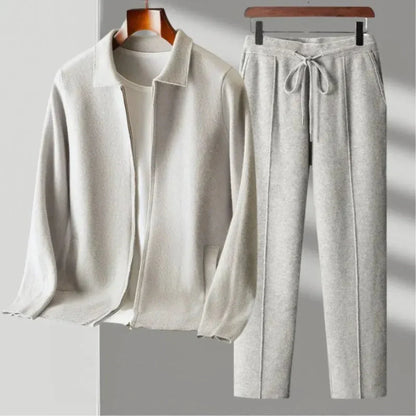 Ensemble Veste Zippée Et Pantalon Avec Cordon Pour Homme | Idéal Pour Usage Quotidien