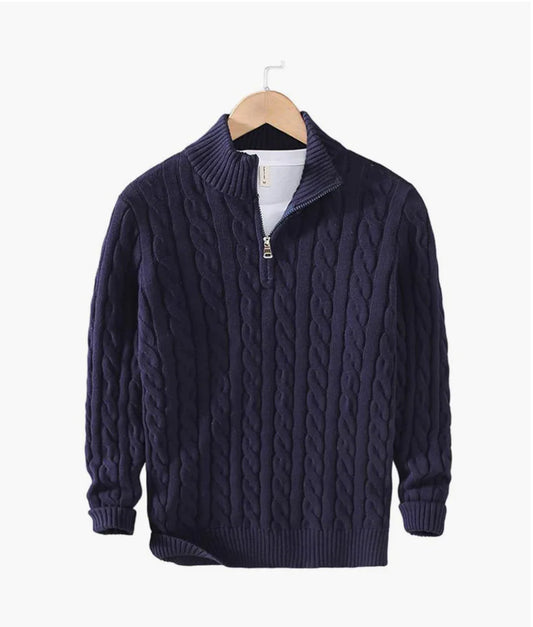 Preston Zipped Cable Sweater