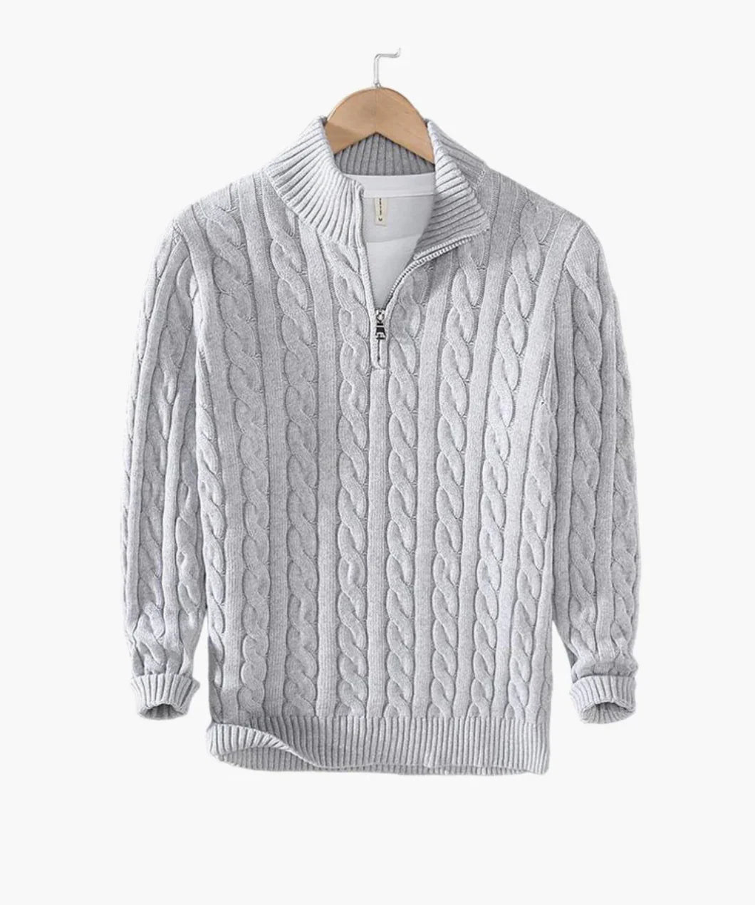 Preston Zipped Cable Sweater