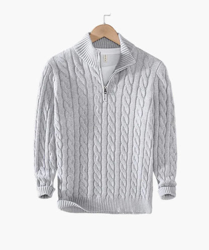 Preston Zipped Cable Sweater