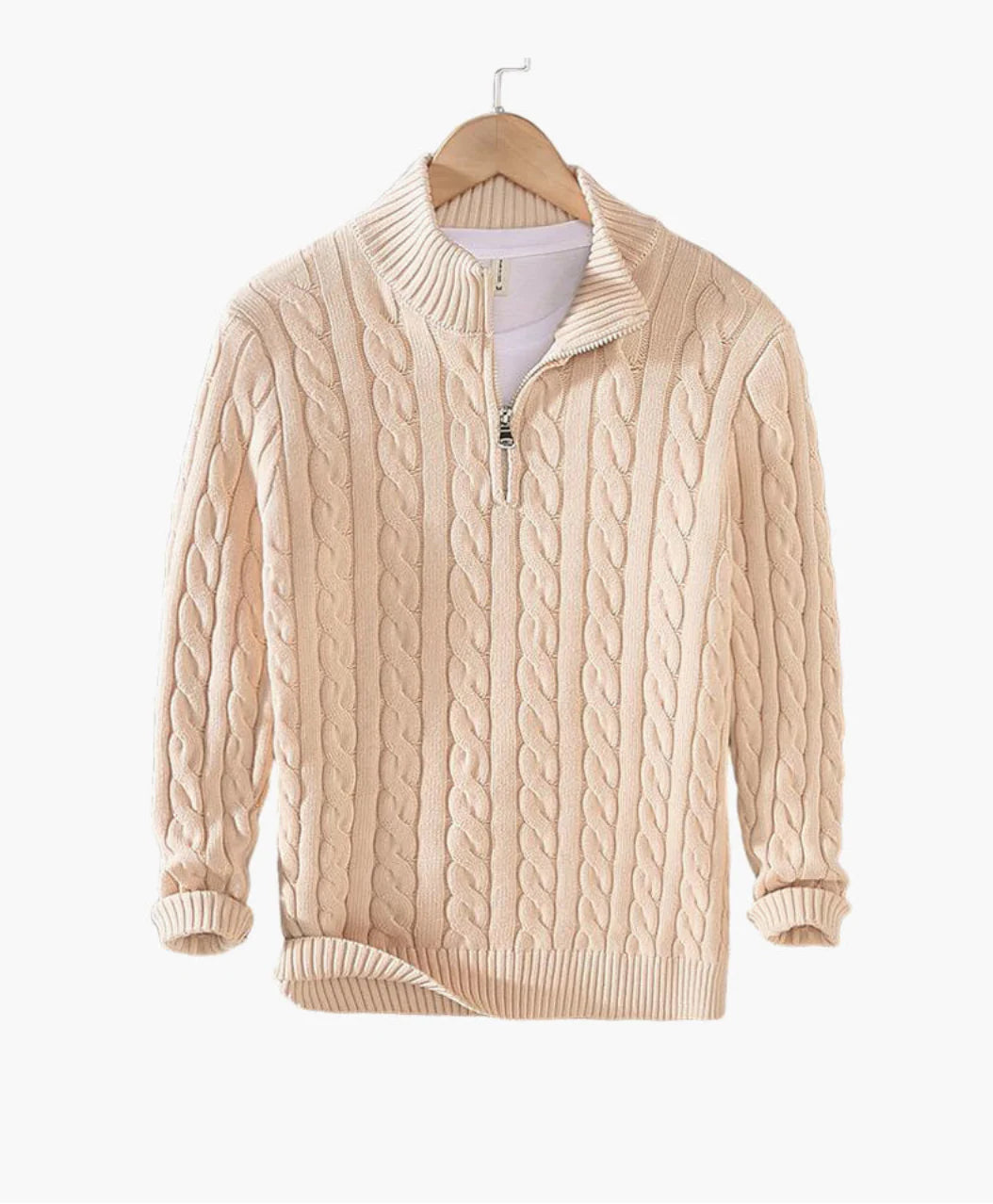Preston Zipped Cable Sweater