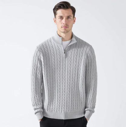 Preston Zipped Cable Sweater