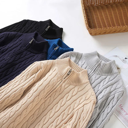 Preston Zipped Cable Sweater